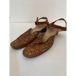 Pikolinos Leather Floral Strap Sandals Women’s Size 40